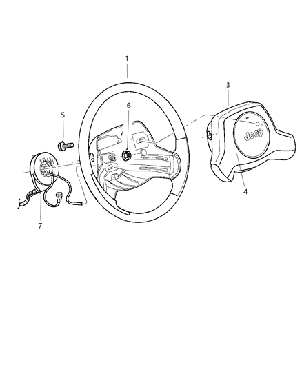 1999 Jeep Wrangler Steering Wheel Diagram