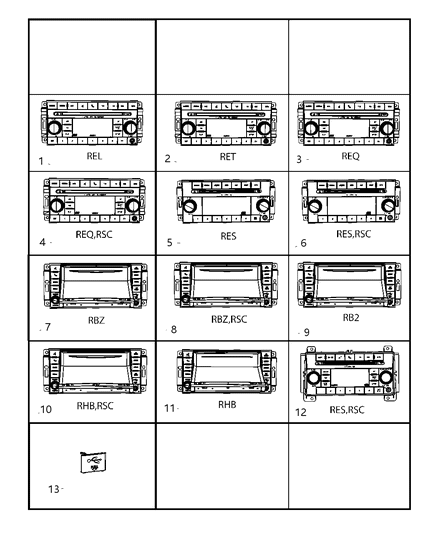 2012 Dodge Caliber Radio-AM/FM/CD/DVD/HDD/SATELLITE Diagram for 5091183AC