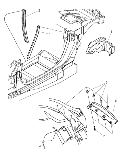 2001 Chrysler Prowler Shield-Splash Shield Diagram for 4865190AA