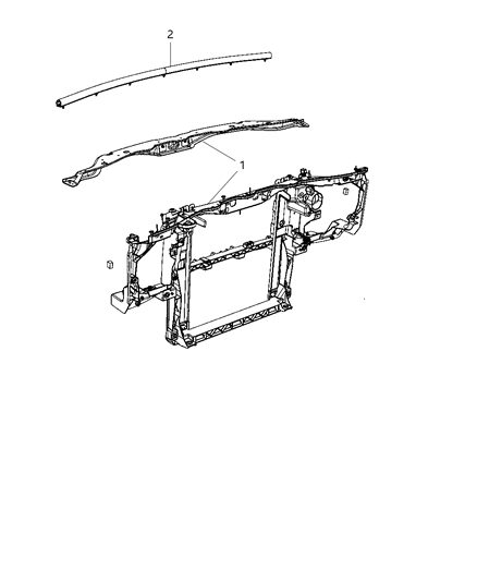 2008 Jeep Liberty Panel-Radiator Closure Diagram for 68024918AB