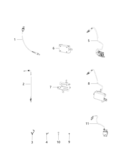 2019 Jeep Cherokee Oxygen Sensors & Exhaust Temperature Diagram