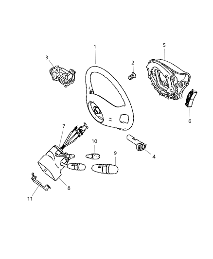 2007 Dodge Sprinter 3500 Drivers Air Bag & Clock Spring Diagram