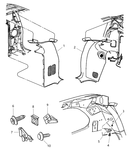 2005 Chrysler Town & Country D Pillar Diagram