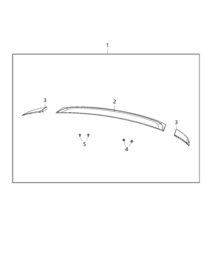 2018 Dodge Charger Spoiler Kit, Deck Lid Diagram