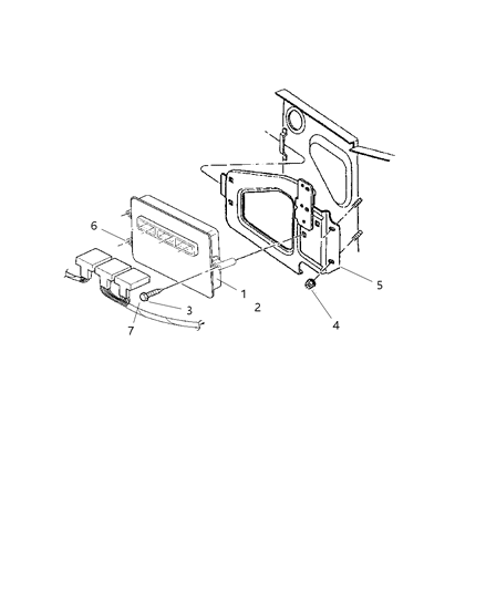 2005 Dodge Ram 1500 Powertrain Control Generic Module Diagram for 56029079AC