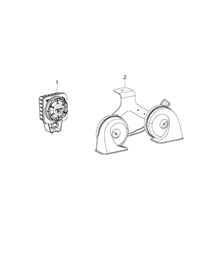 2017 Jeep Cherokee Horn Diagram for 68294813AA