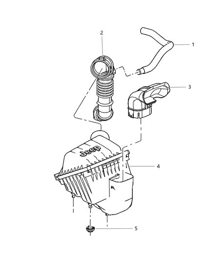 2004 Jeep Liberty Tube-Oil Separator Diagram for 53013094AC