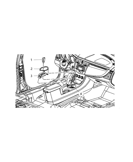 2007 Chrysler Sebring Knob-GEARSHIFT Diagram for 1CP321DBAA