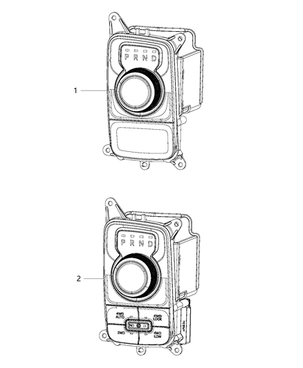 2019 Ram 1500 Gearshift Controls Diagram 2