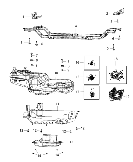 2020 Jeep Cherokee UREA Tank Diagram for 68334994AD