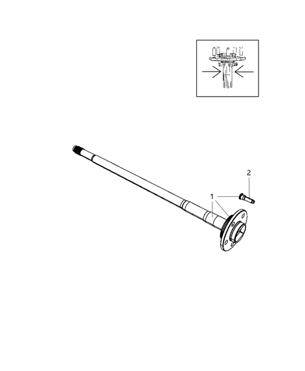 2008 Jeep Liberty Shafts, Rear Axle Diagram