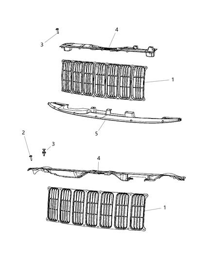 2009 Jeep Patriot Grille Diagram