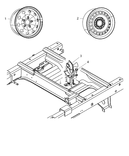 2011 Dodge Dakota Spare Tire Stowage Diagram