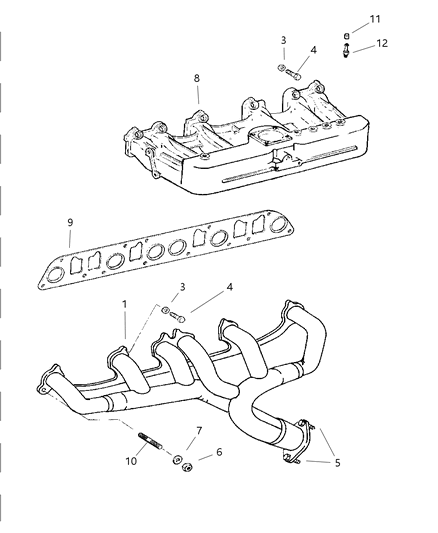 2000 Jeep Wrangler Manifold - Intake & Exhaust Diagram 2