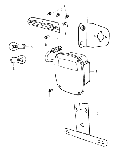 2016 Ram 3500 Pickup Lamps - Rear Diagram 3