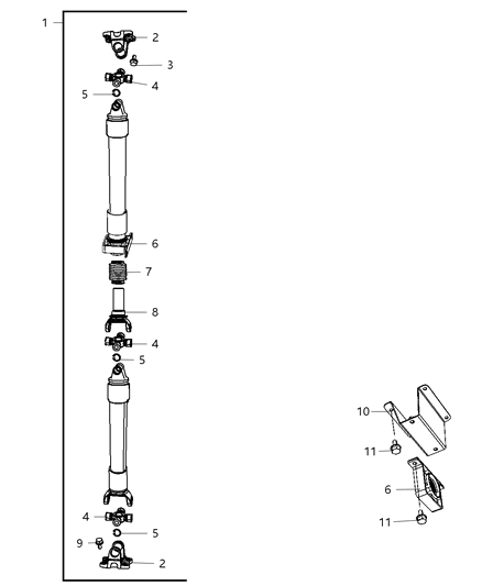 2010 Dodge Ram 3500 Shaft - Drive Diagram 1