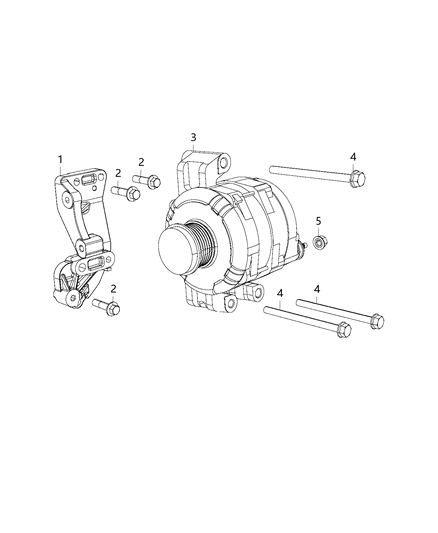 2020 Jeep Cherokee Bracket-ALTERNATOR And Compressor Diagram for 4627154AC