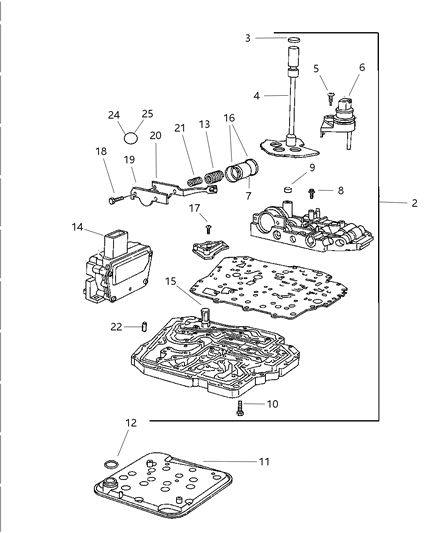 2004 Dodge Dakota Valve Body Diagram 1