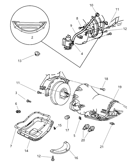 1999 Dodge Ram 1500 Case & Related Parts Diagram