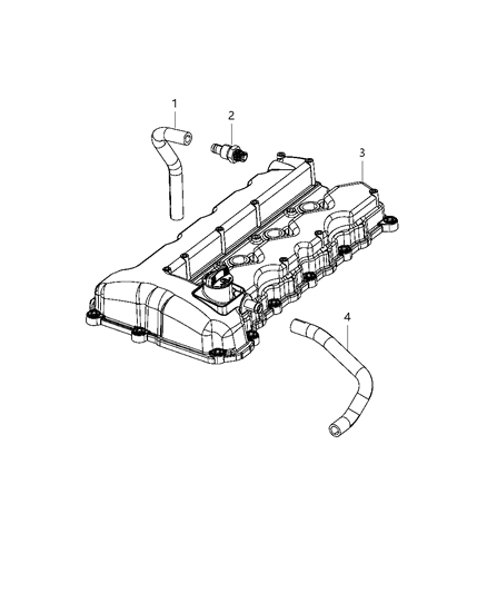 2015 Dodge Dart Tube-CRANKCASE Vent Diagram for 5047407AC