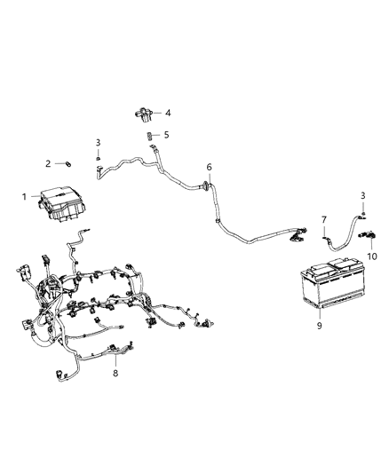 2020 Jeep Grand Cherokee Wiring, Battery Diagram 3