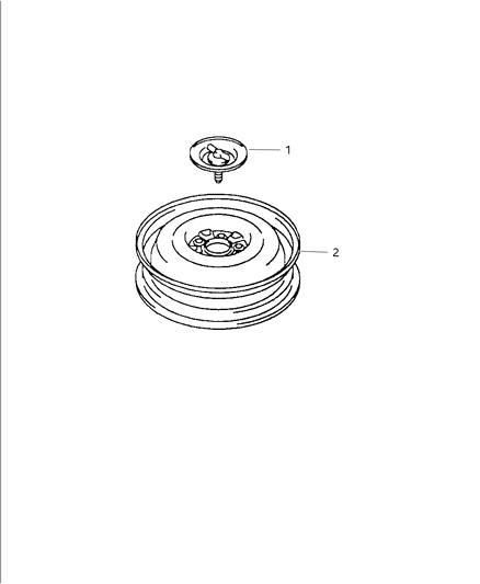 1998 Dodge Avenger Clamp Spare Tire Diagram for MB948058