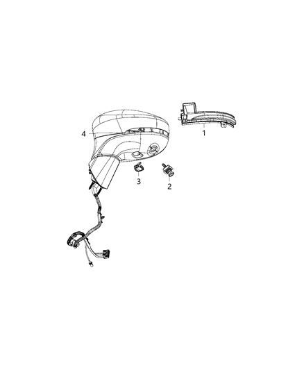 2020 Chrysler Voyager Lamps, Outside Mirror Diagram