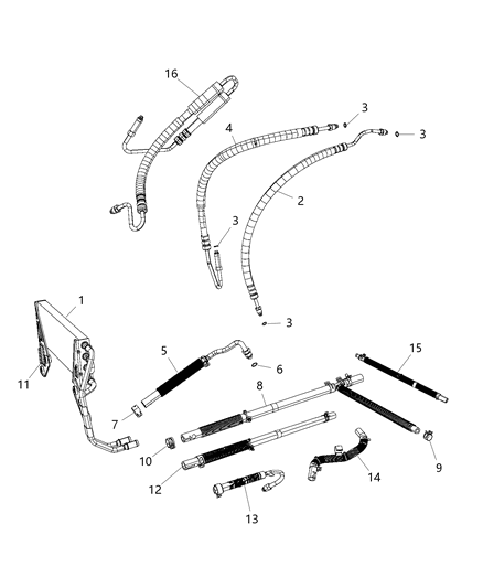 2017 Ram 2500 Clamp-Hose Clamp Diagram for 68171071AA