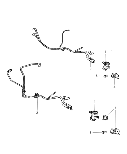 2004 Chrysler Sebring Sedan & Convertible Emission Control Vacuum Harness Diagram