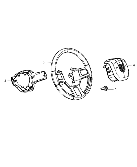 2011 Ram 1500 Wheel-Steering Diagram for 1PS441DFAC