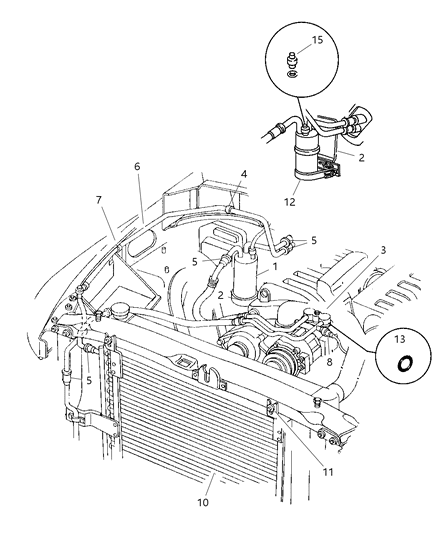 1998 Dodge Ram 2500 Plumbing - A/C Diagram 1