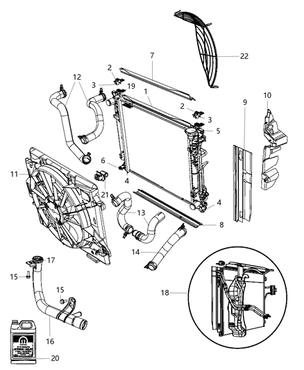 2010 Chrysler Town & Country Module-Cooling Diagram for 5005144AF