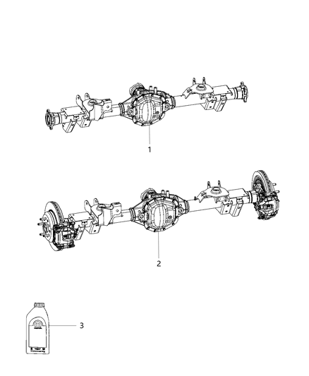 2020 Jeep Gladiator Axle Assembly, Rear Diagram