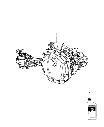 2011 Ram 1500 Axle-Service Front Diagram for 52114434AL