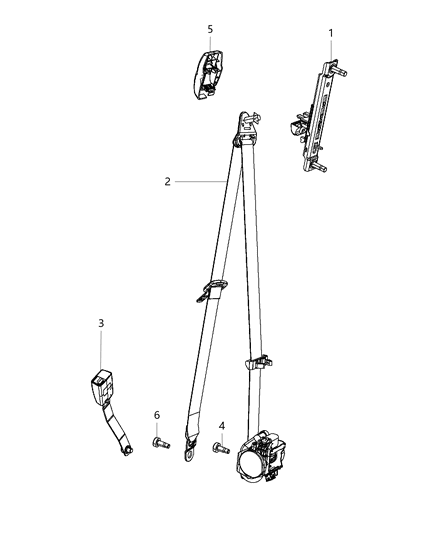 2017 Jeep Compass Belt Assy-Front Outer Diagram for 1XC681DVAD