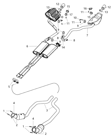 2014 Dodge Charger Exhaust System Diagram 3