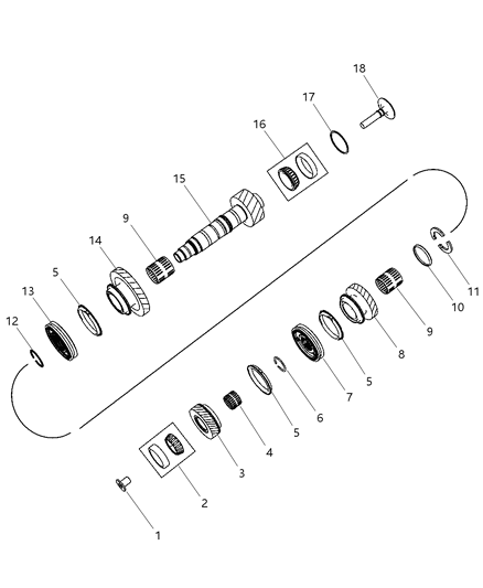 2009 Dodge Caliber Bearing Diagram for 68033364AA