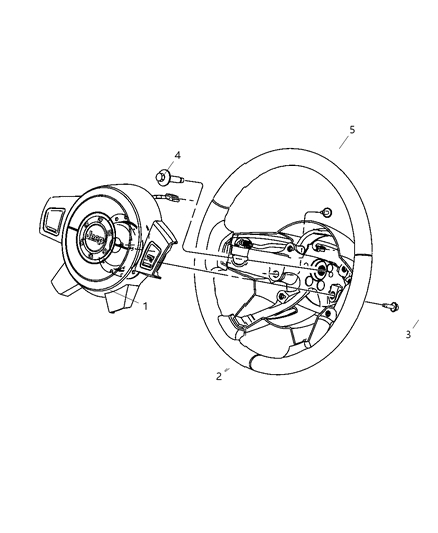 2006 Jeep Commander Steering Wheel Assembly Diagram