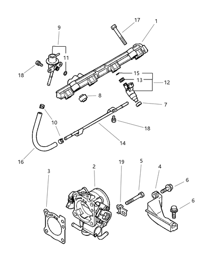 2001 Chrysler Sebring Coupe Fuel Rail Diagram 1