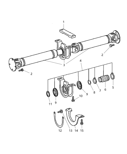 2006 Dodge Sprinter 3500 Propeller Shaft - Rear Diagram 1