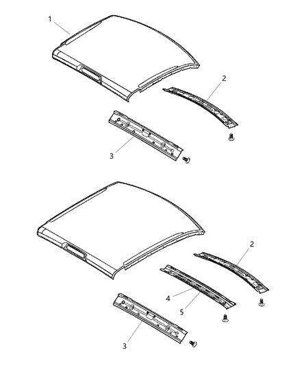 2017 Ram 3500 Cab Chassis Roof Panel Diagram