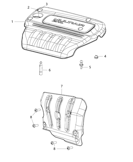 2018 Jeep Compass Engine Cover & Related Parts Diagram 4