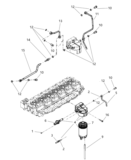 2007 Dodge Ram 3500 Bolt Diagram for 68031418AA