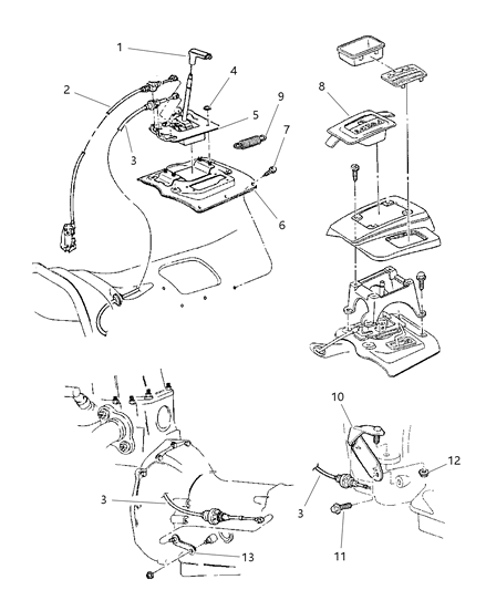 1997 Jeep Grand Cherokee Gearshift Controls Diagram