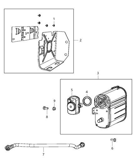 2012 Jeep Liberty Vapor Canister & Leak Detection Pump Diagram