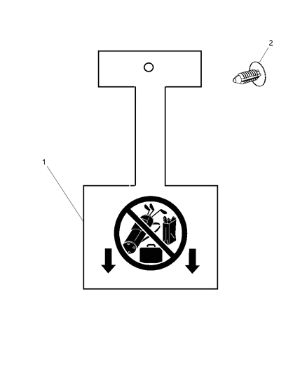 2007 Chrysler Sebring Cargo Caution Convertible Top Diagram