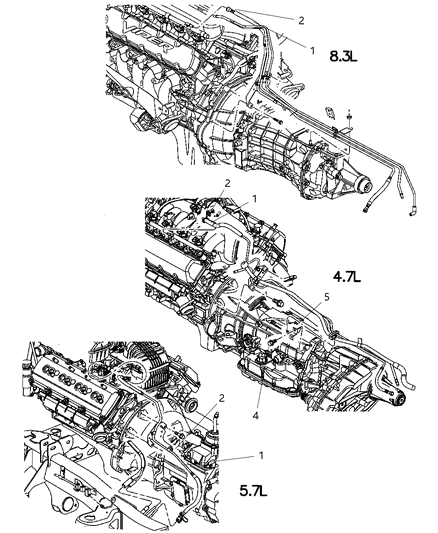 2004 Dodge Ram 1500 Bracket-Fuel Line Diagram for 52110315AB