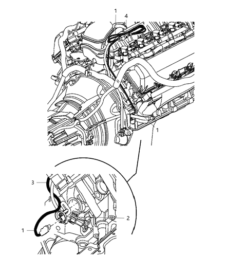 2007 Jeep Grand Cherokee Wiring-Engine Block Heater Diagram for 4801646AA