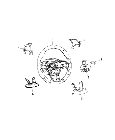 2015 Dodge Charger Steering Wheel Assembly Diagram 2