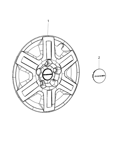 2017 Dodge Journey Wheel Covers & Center Caps Diagram
